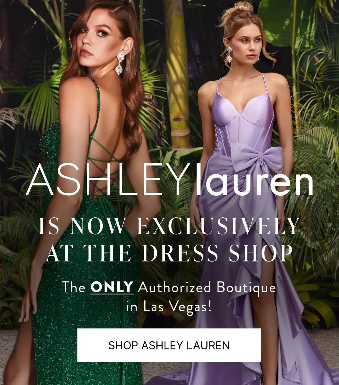 Ashley Lauren at The Dress Shop Now! Mobile Banner